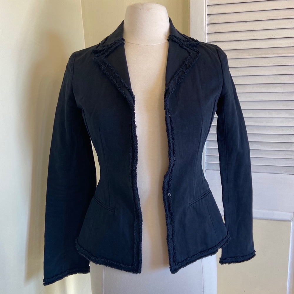 United Arrows Japan Fringed Cotton Blend Blazer